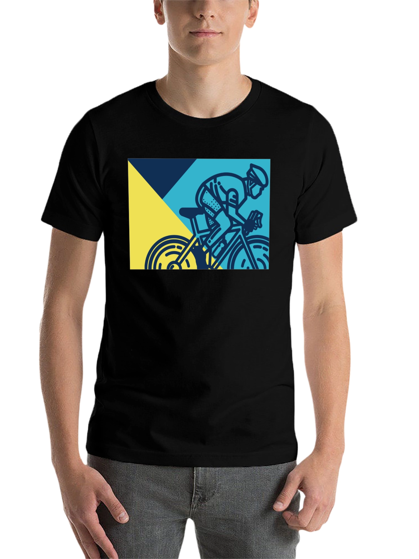 Cycling Graphic Tee - Men's Black T-Shirt - 7