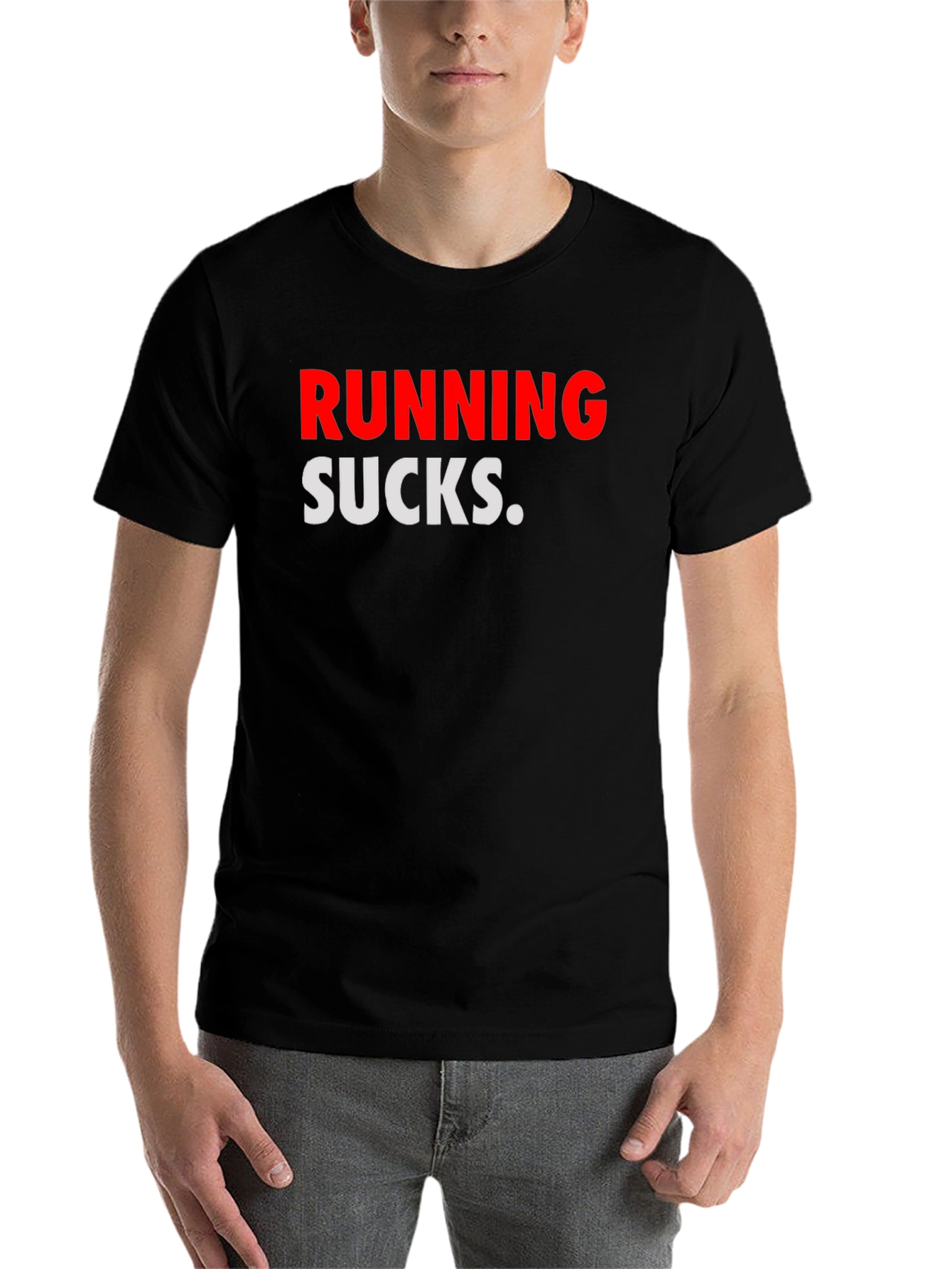 Black Running Sucks Graphic Tee view 7