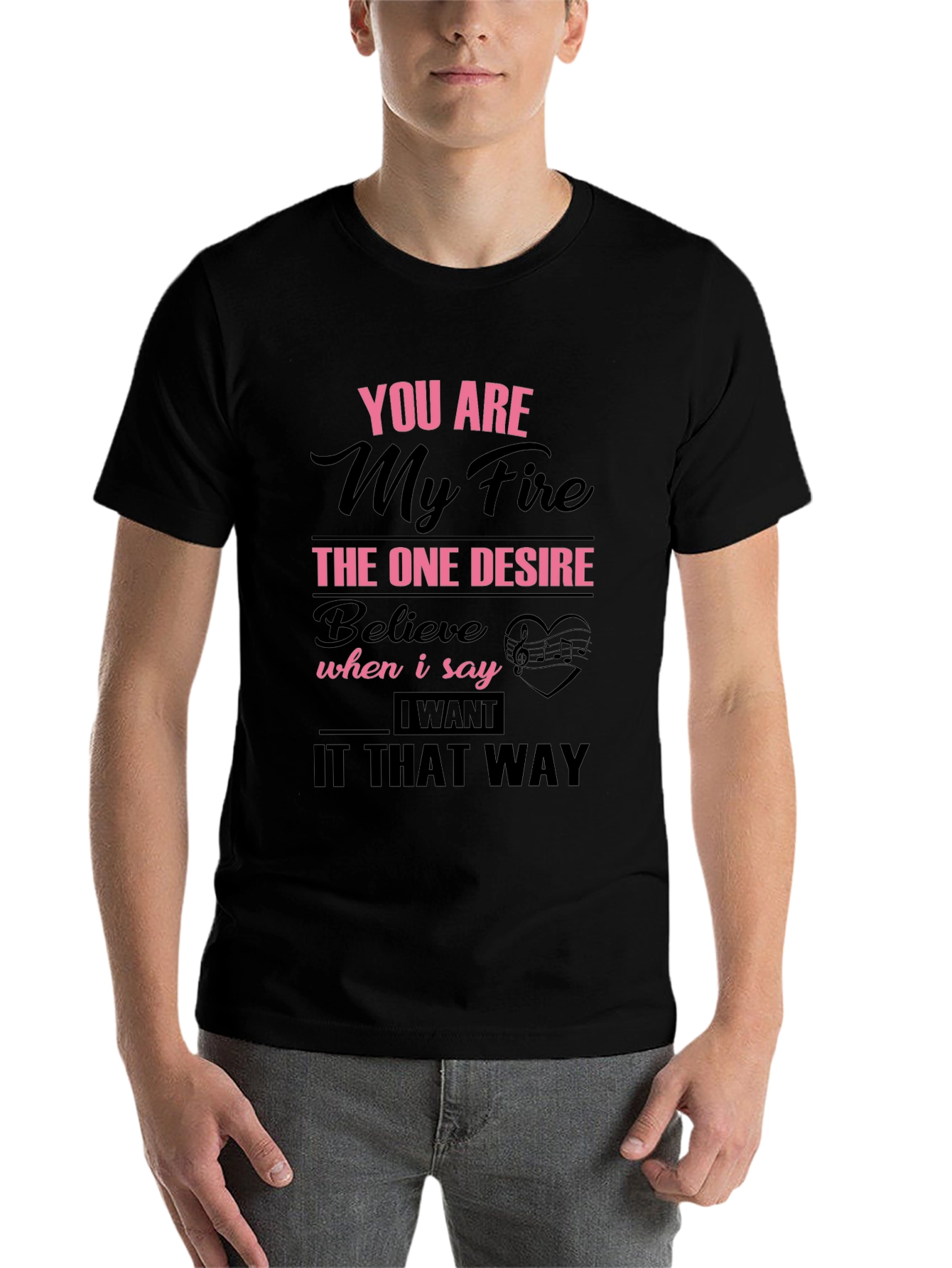 Black You Are My Fire Graphic T-Shirt view 7