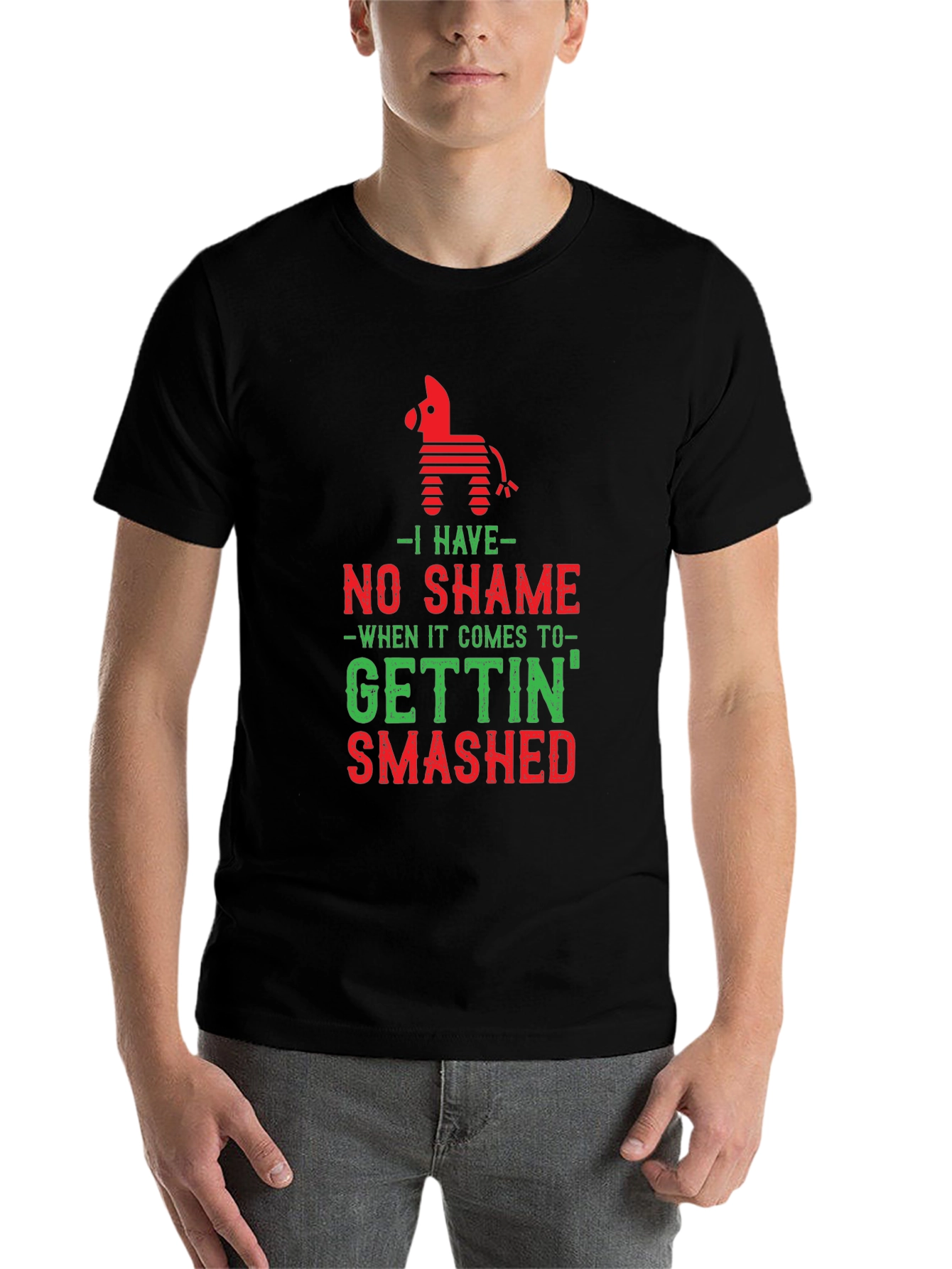 Black No Shame Piñata Graphic Tee - Party Time! view 7