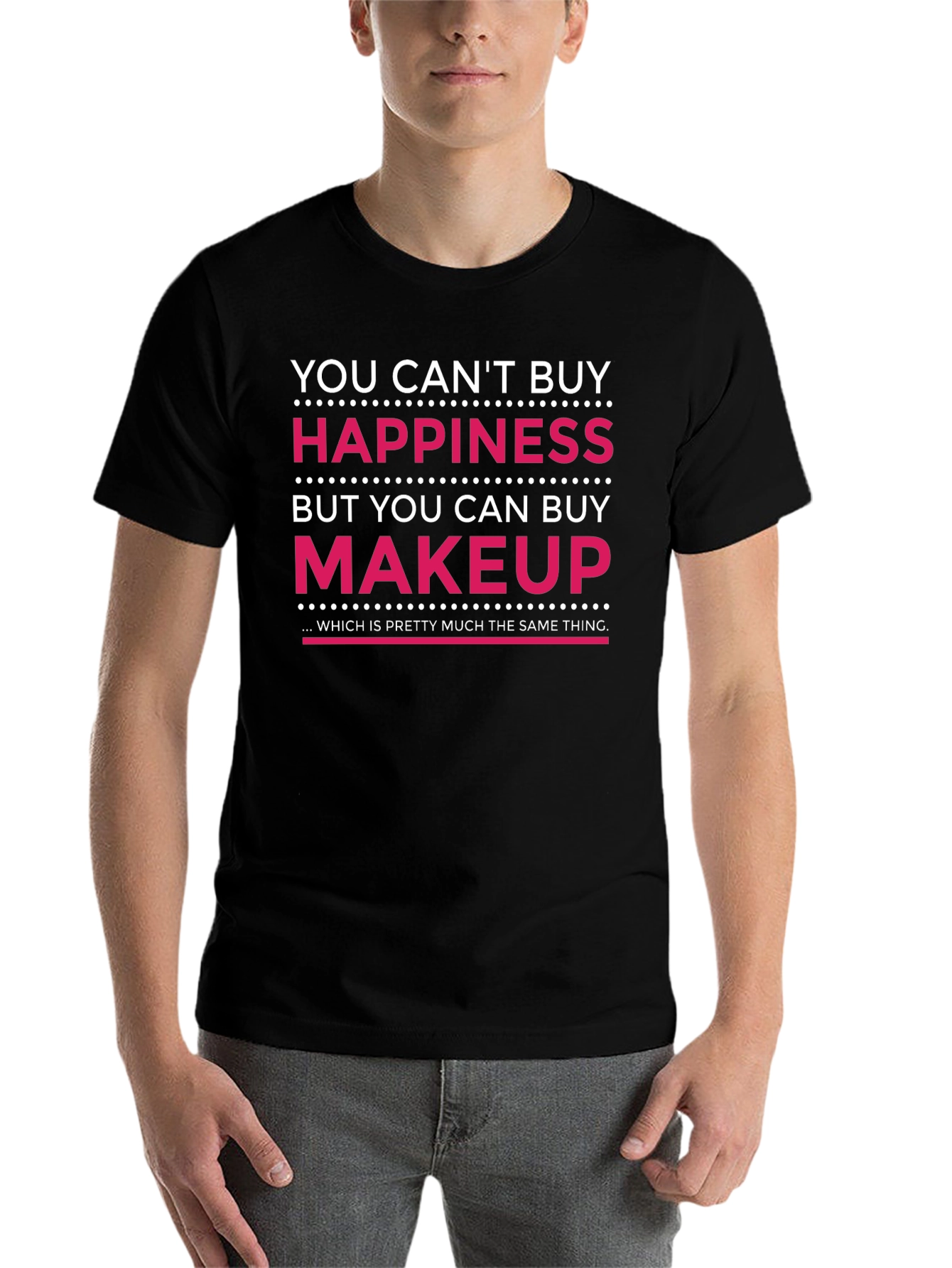 Black Makeup Happiness T-Shirt view 7