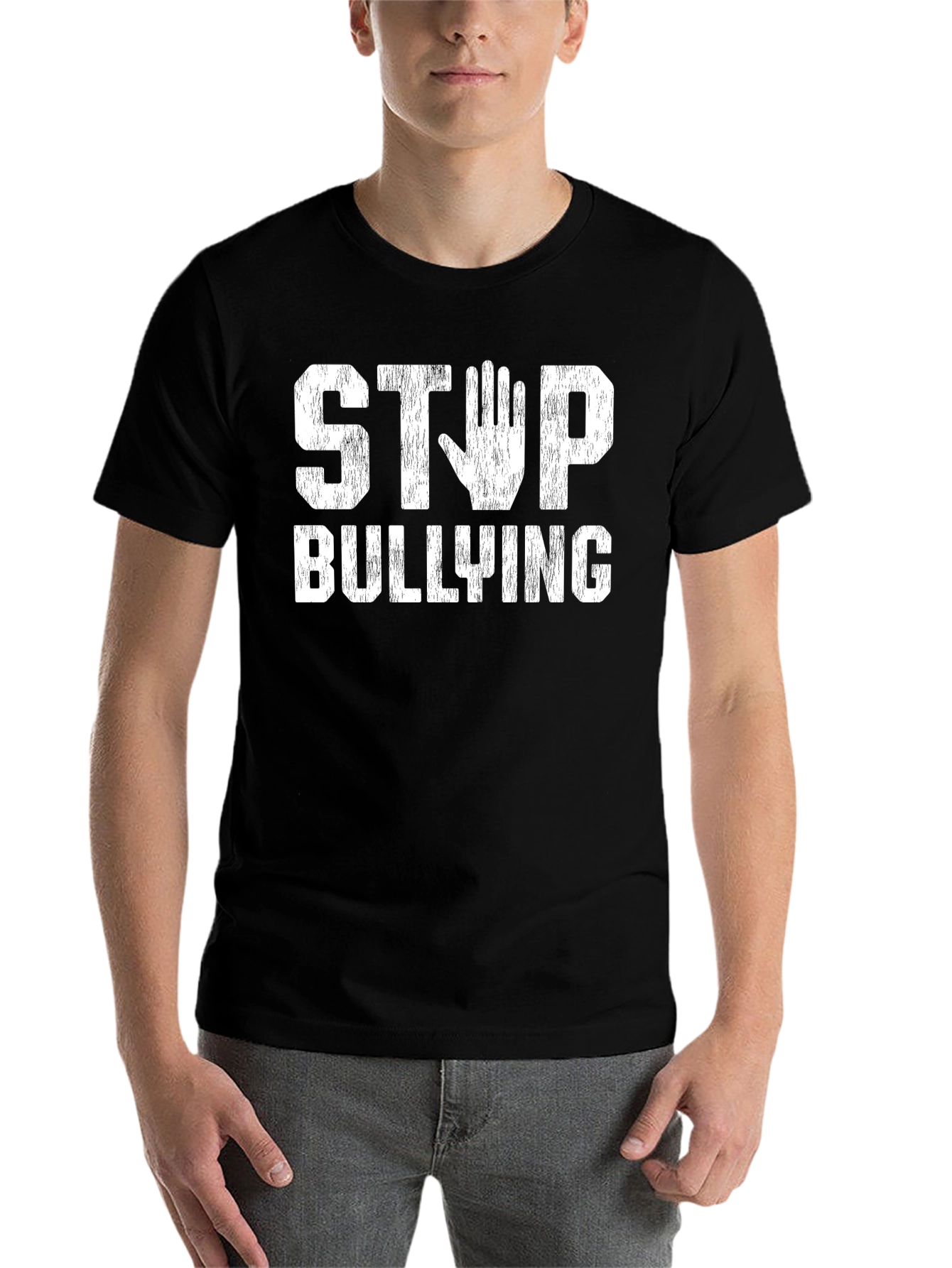 Black Stop Bullying Graphic Tee - Black T-Shirt view 7