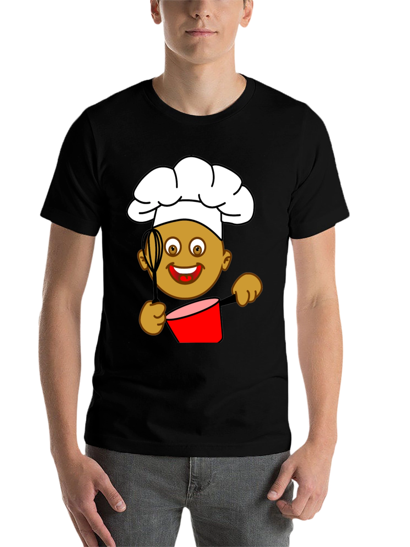 Black Chef Cartoon Graphic Tee view 7