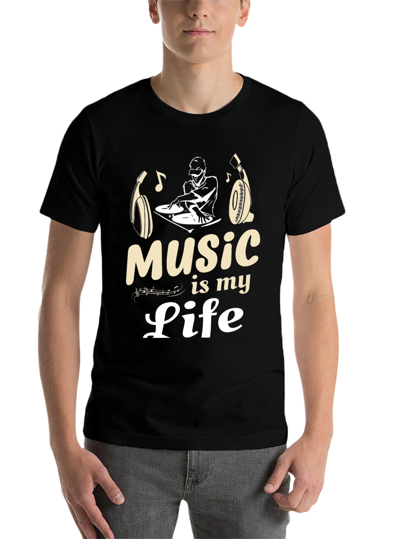 Black Music is My Life Graphic Tee view 7