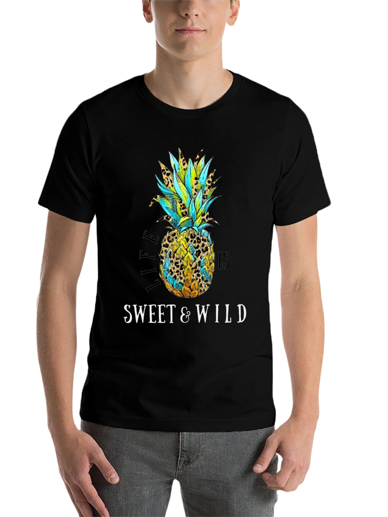 Black Sweet & Wild Pineapple Graphic Tee view 7