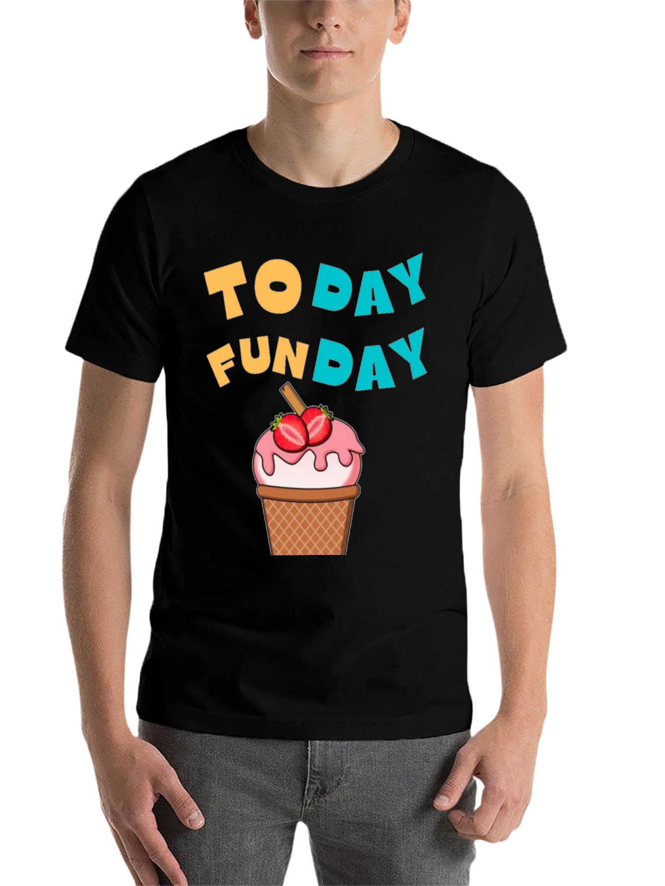 Black Today is Funday Graphic T-Shirt view 7