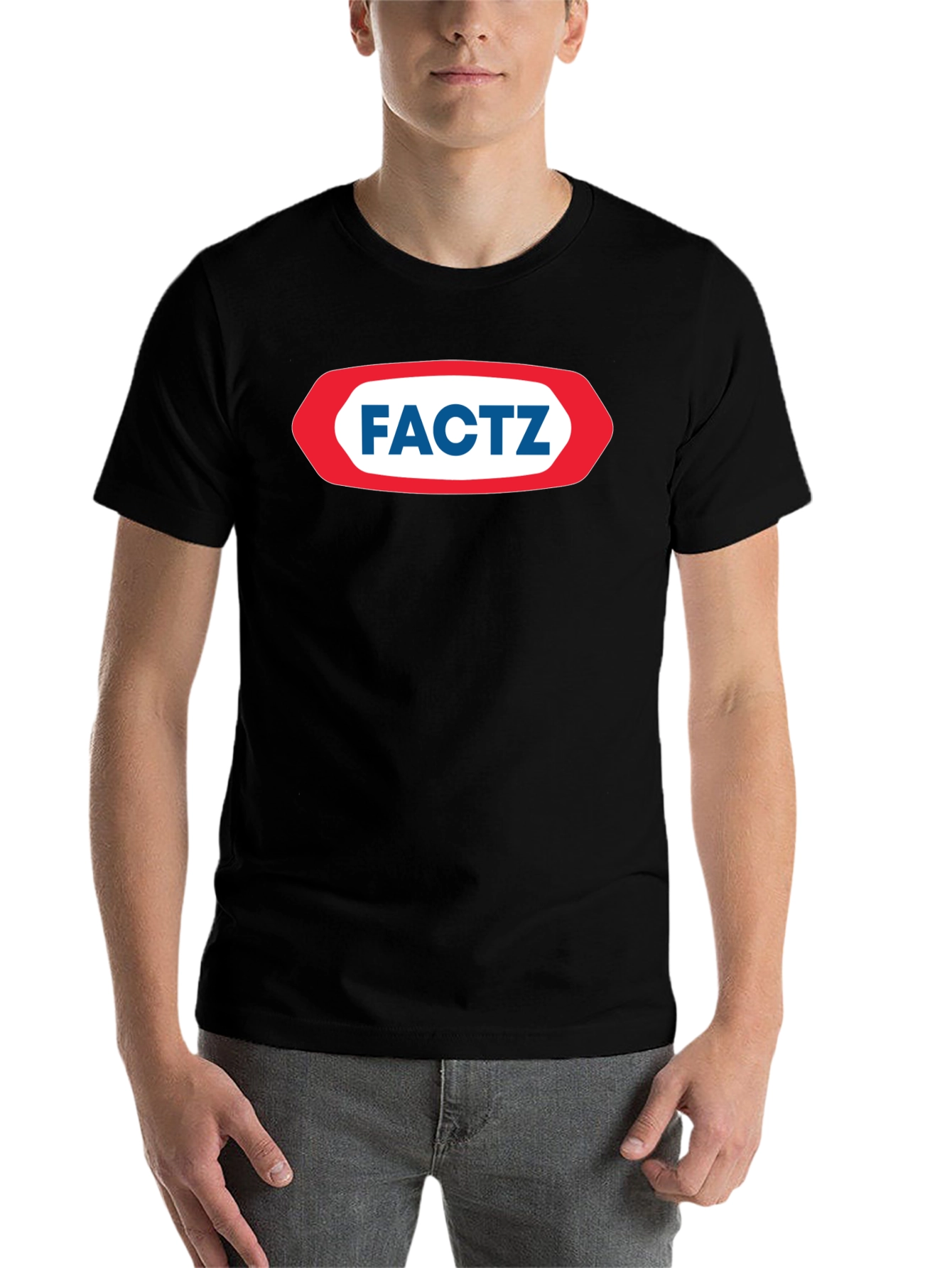 Black FACTZ Graphic T-Shirt - Bold Statement Tee view 7