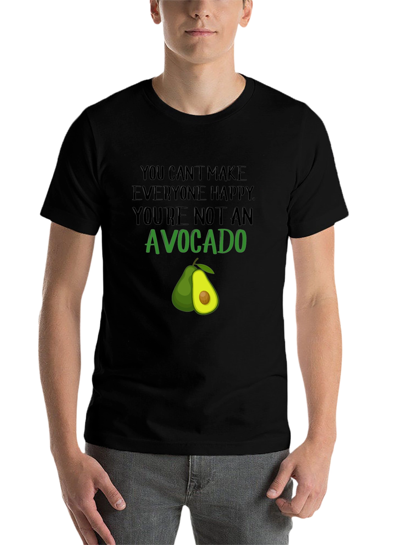 Black Avocado Graphic Tee - Funny Sarcastic T-Shirt view 7