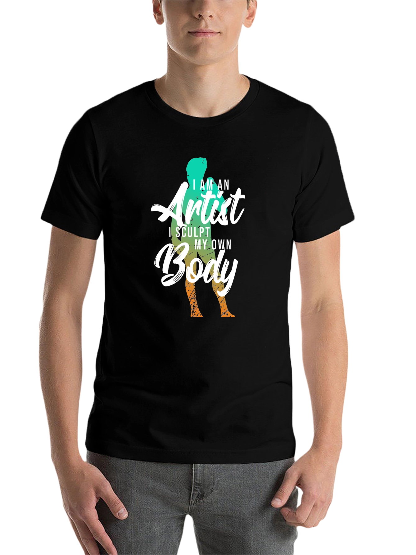 Black Sculpt My Own Body Artist Tee - Black view 7