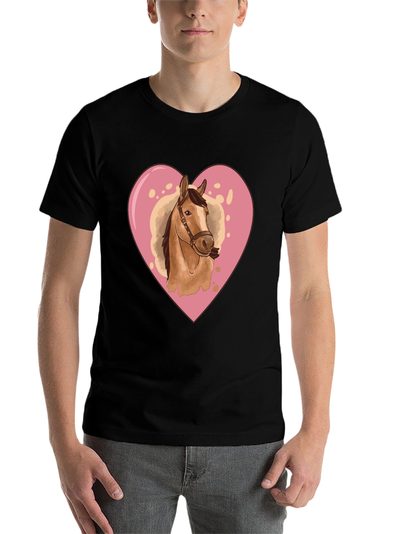 Black Horse Love Graphic Tee view 7