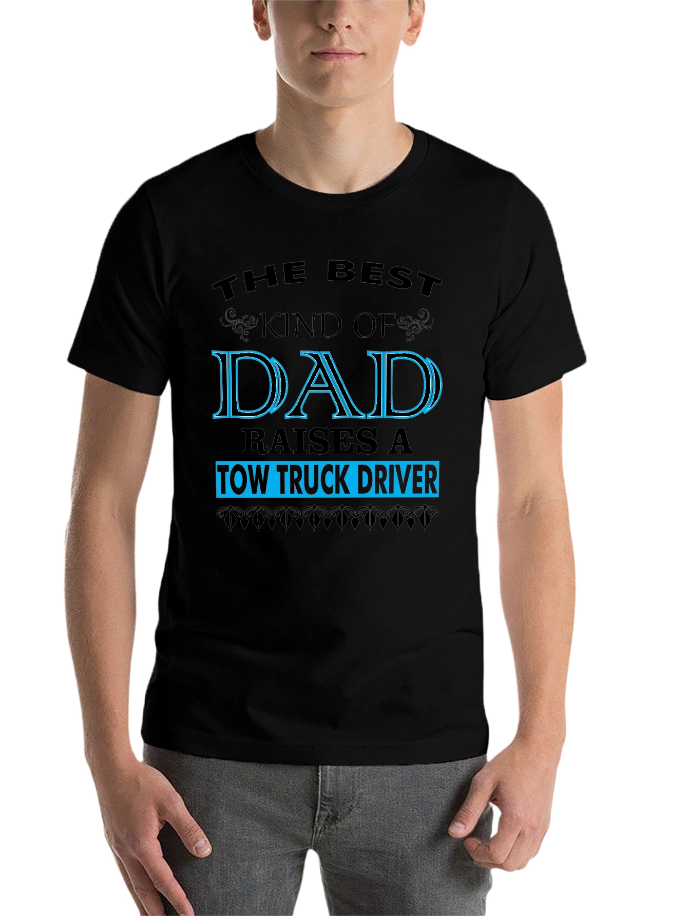 Tow Truck Driver Dad Graphic Tee - Black - 7