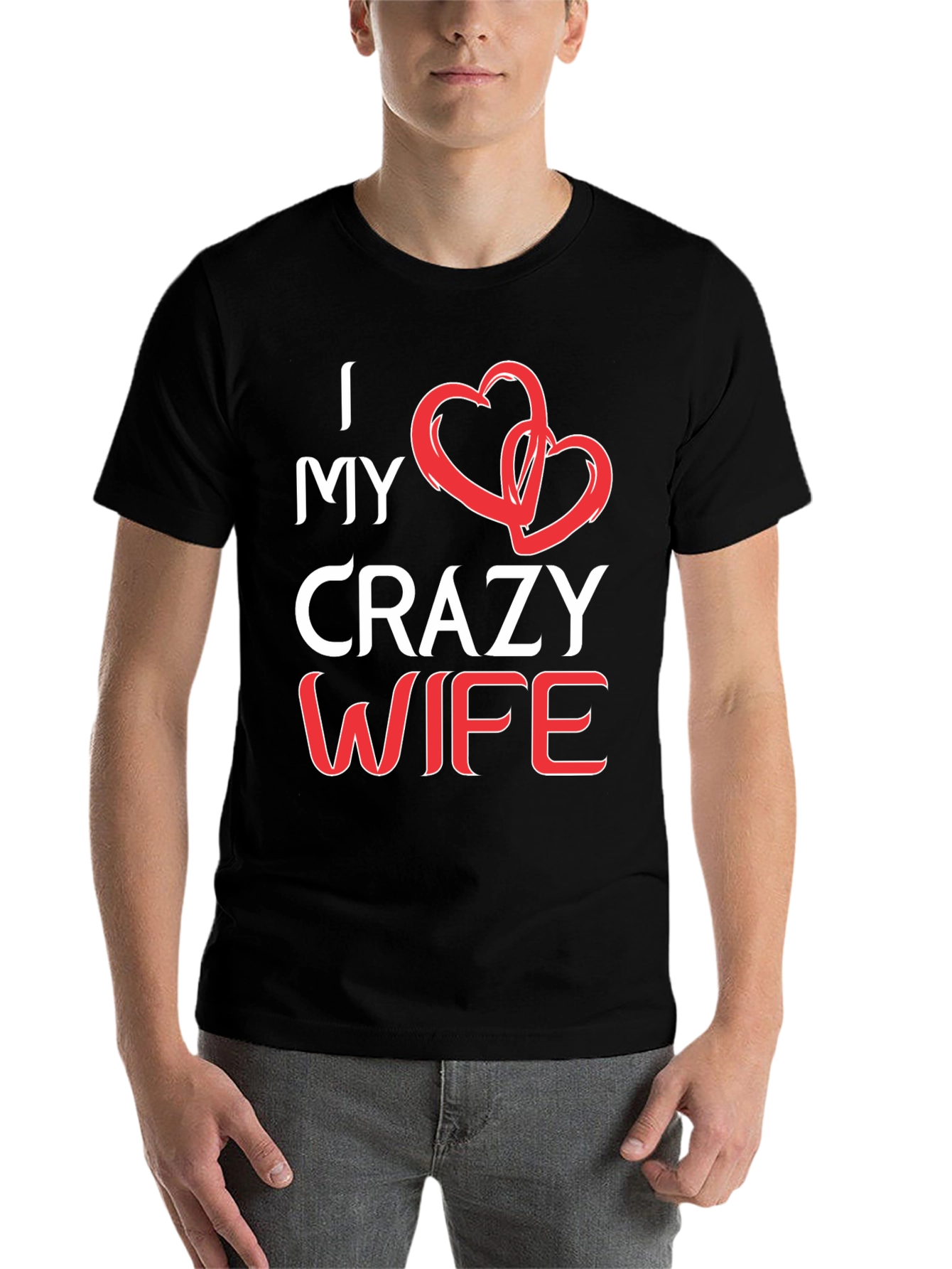 Black I Love My Crazy Wife Graphic Tee view 7