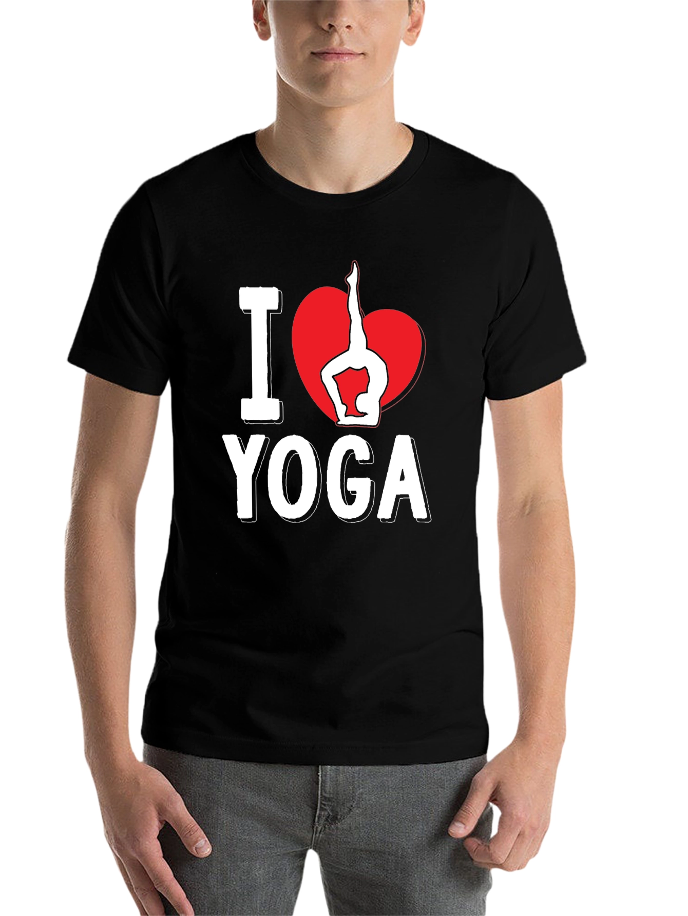 Black I Heart Yoga Black Graphic Tee view 7