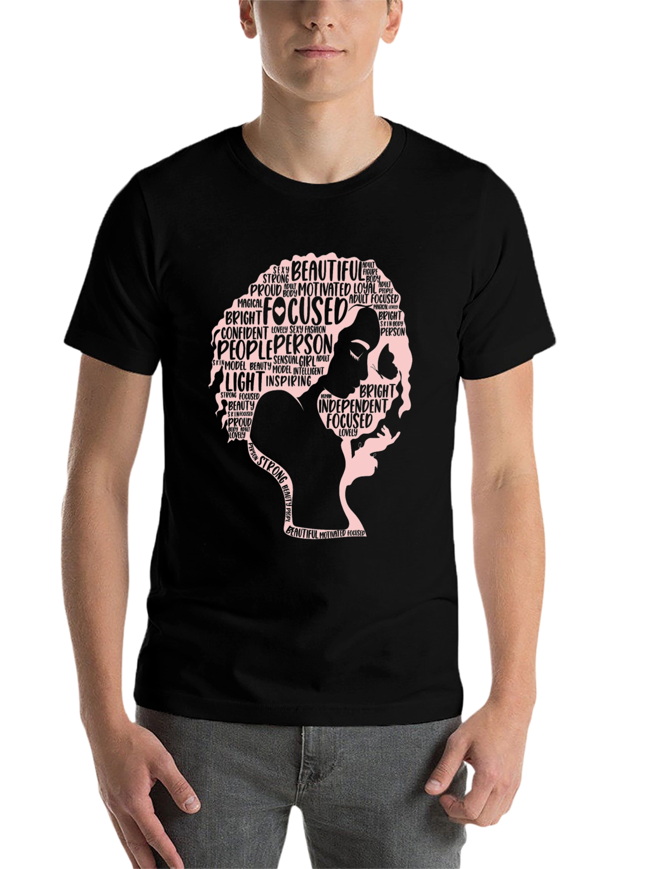 Black Empowered Woman Graphic T-Shirt view 7