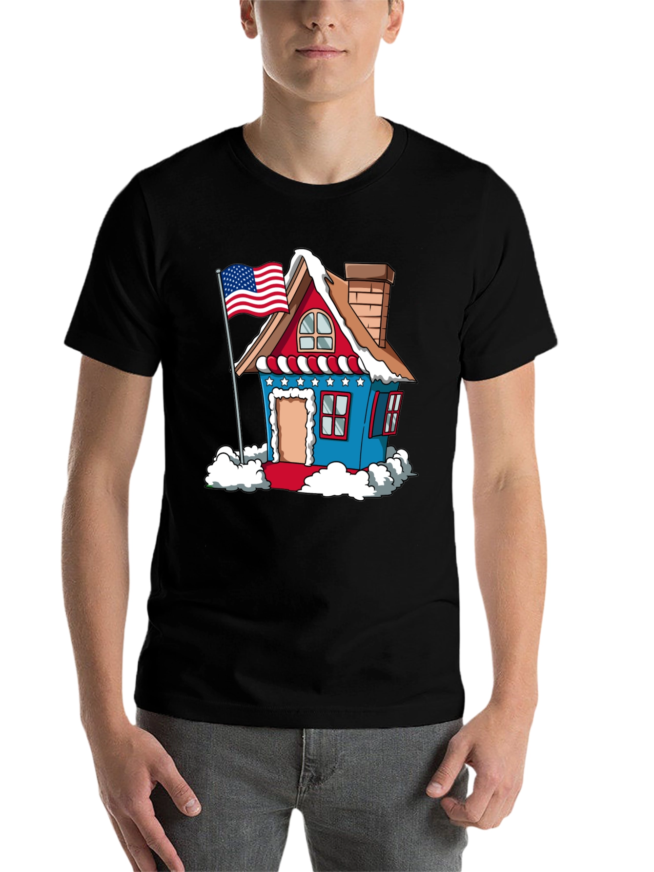 Black Patriotic House T-Shirt view 7