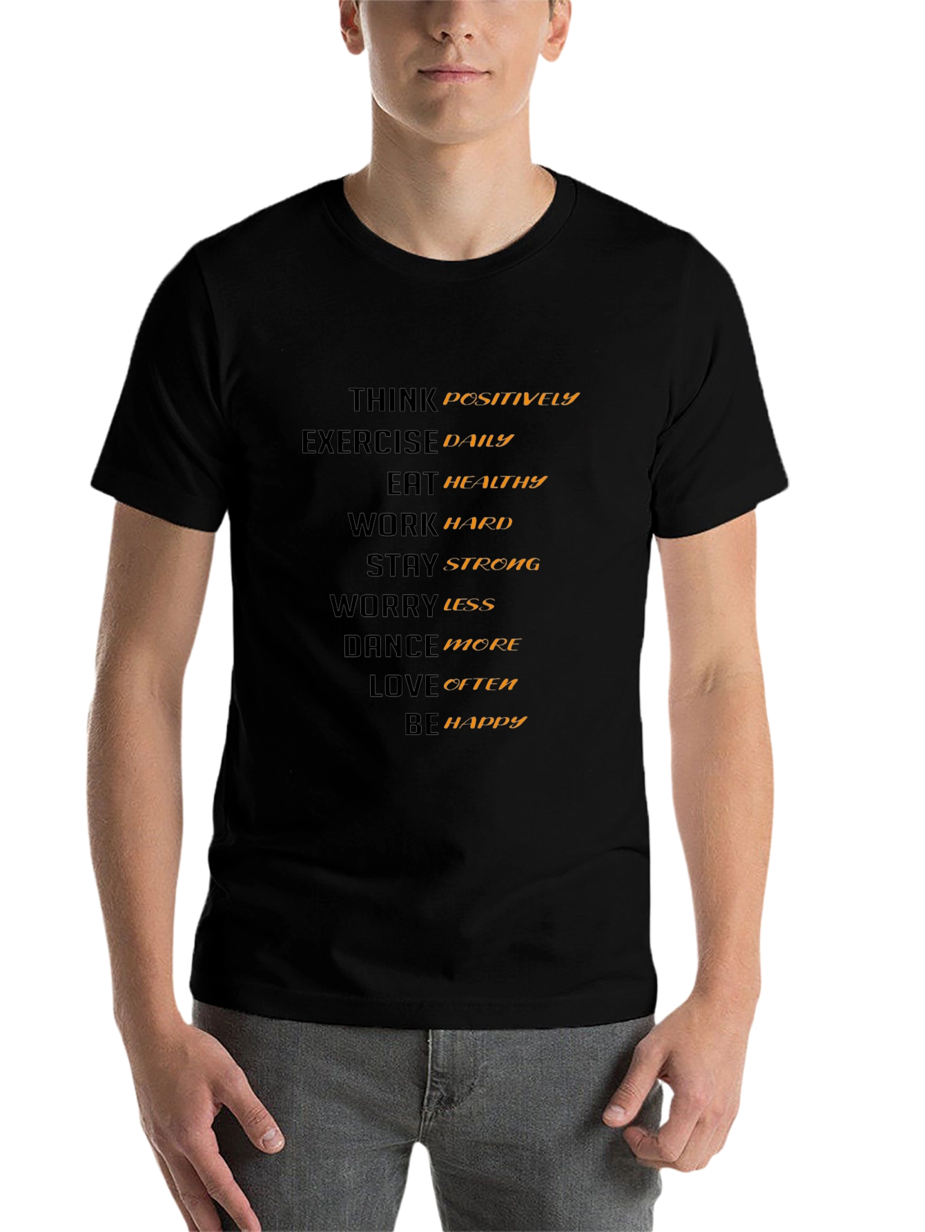 Black Inspirational Quote T-Shirt view 7