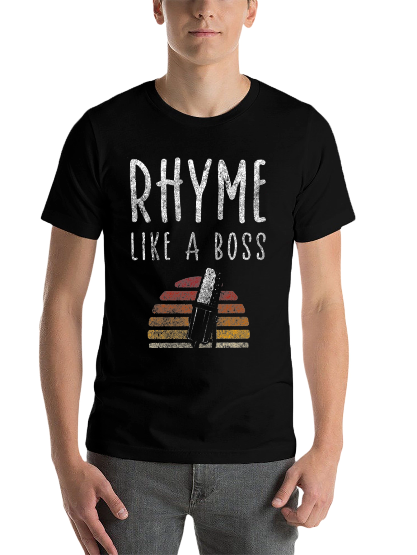 Rhyme Like A Boss Retro T-Shirt - 7