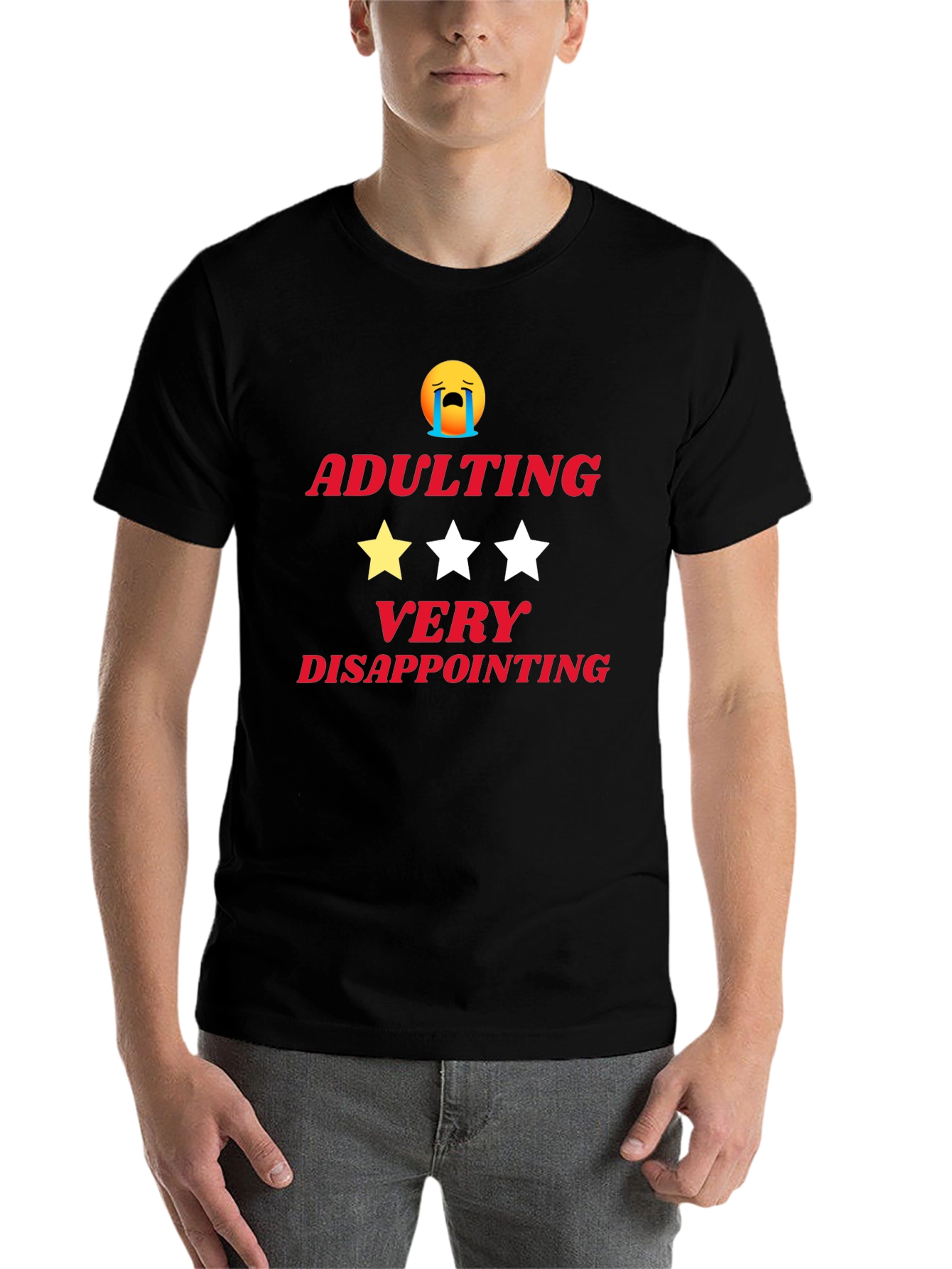 Black Adulting Disappointing T-Shirt view 7