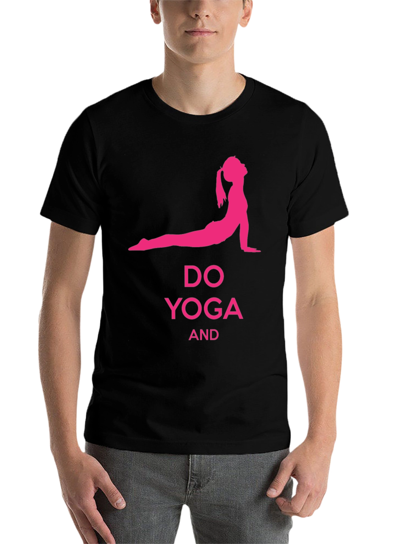 Black Yoga Pose Graphic T-Shirt view 7