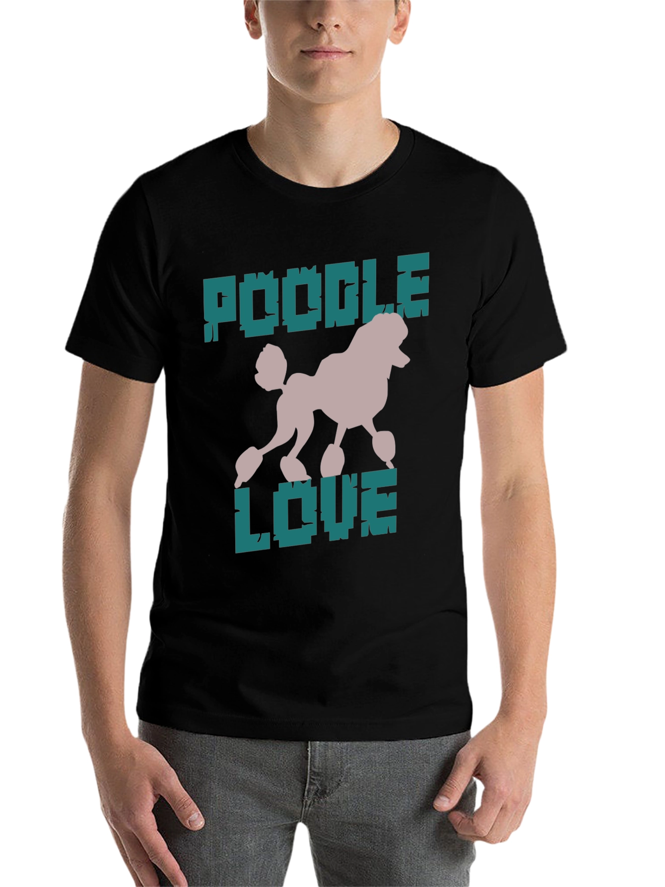 Black Poodle Love Graphic T-Shirt view 7