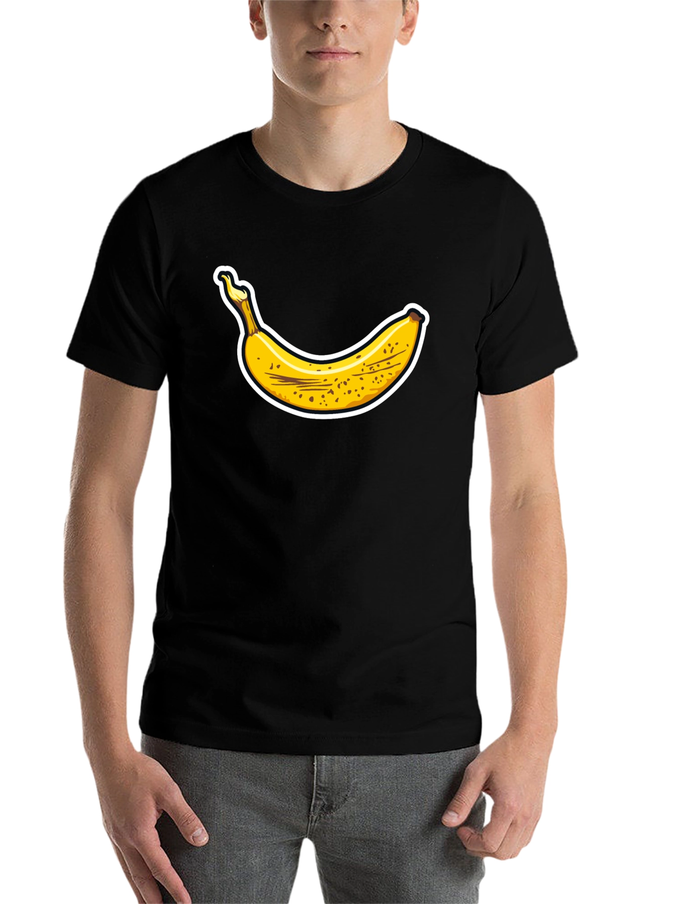 Black Banana Graphic Tee - Black Cotton T-Shirt view 7