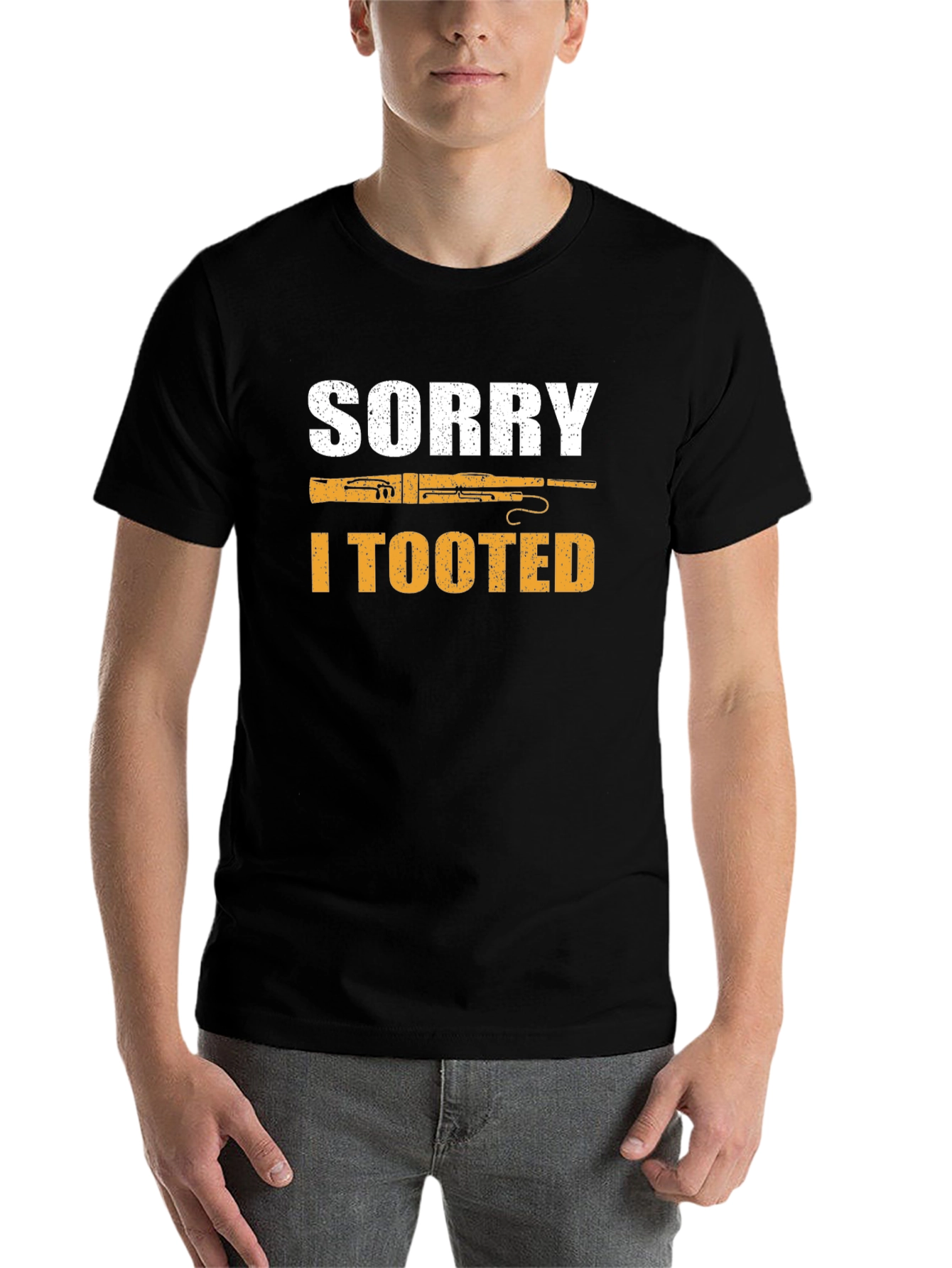 Black Sorry I Tooted Bassoon Player Black T-Shirt view 7