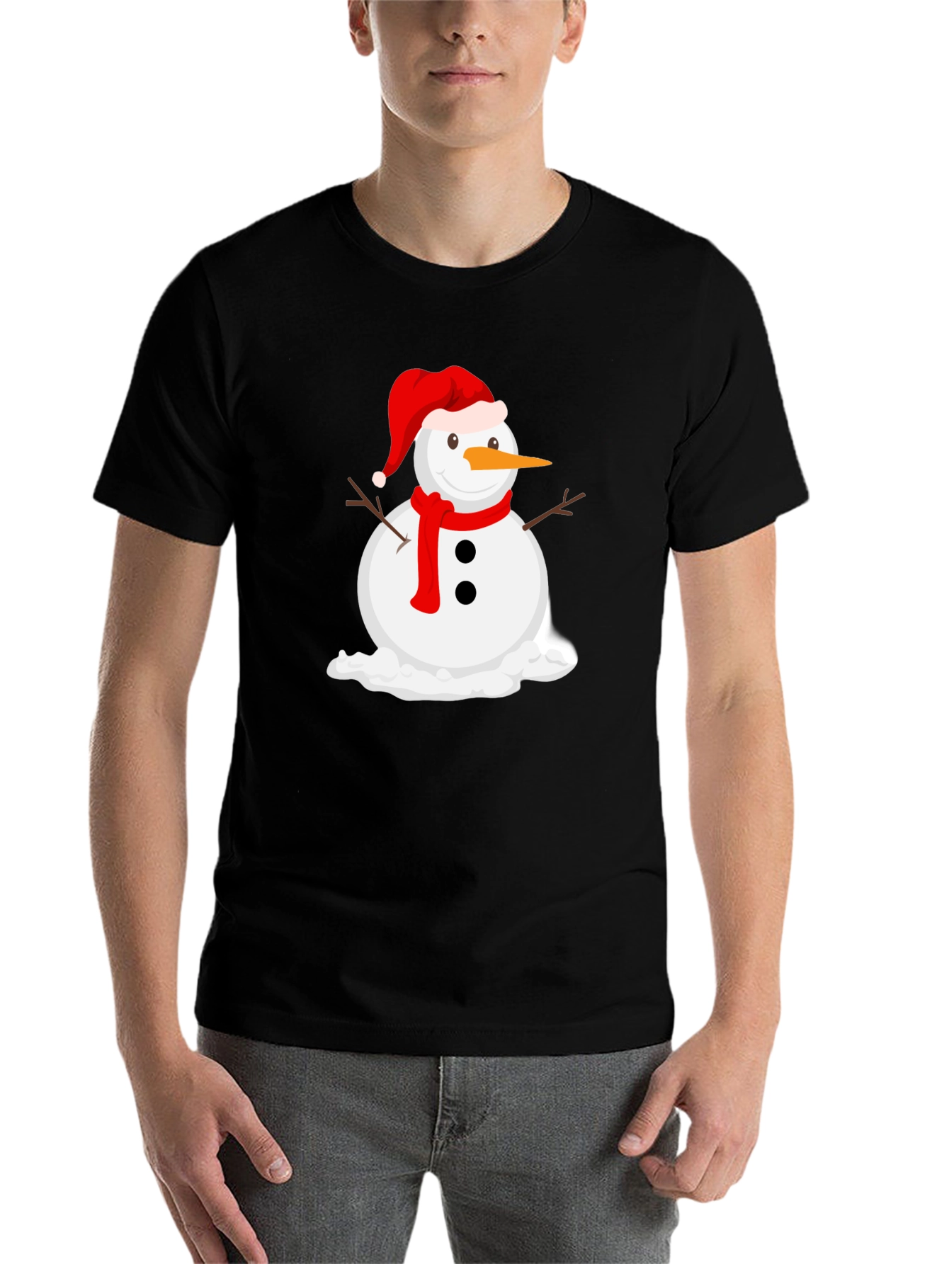 Black Melting Snowman Graphic Tee - Holiday Cheer view 7