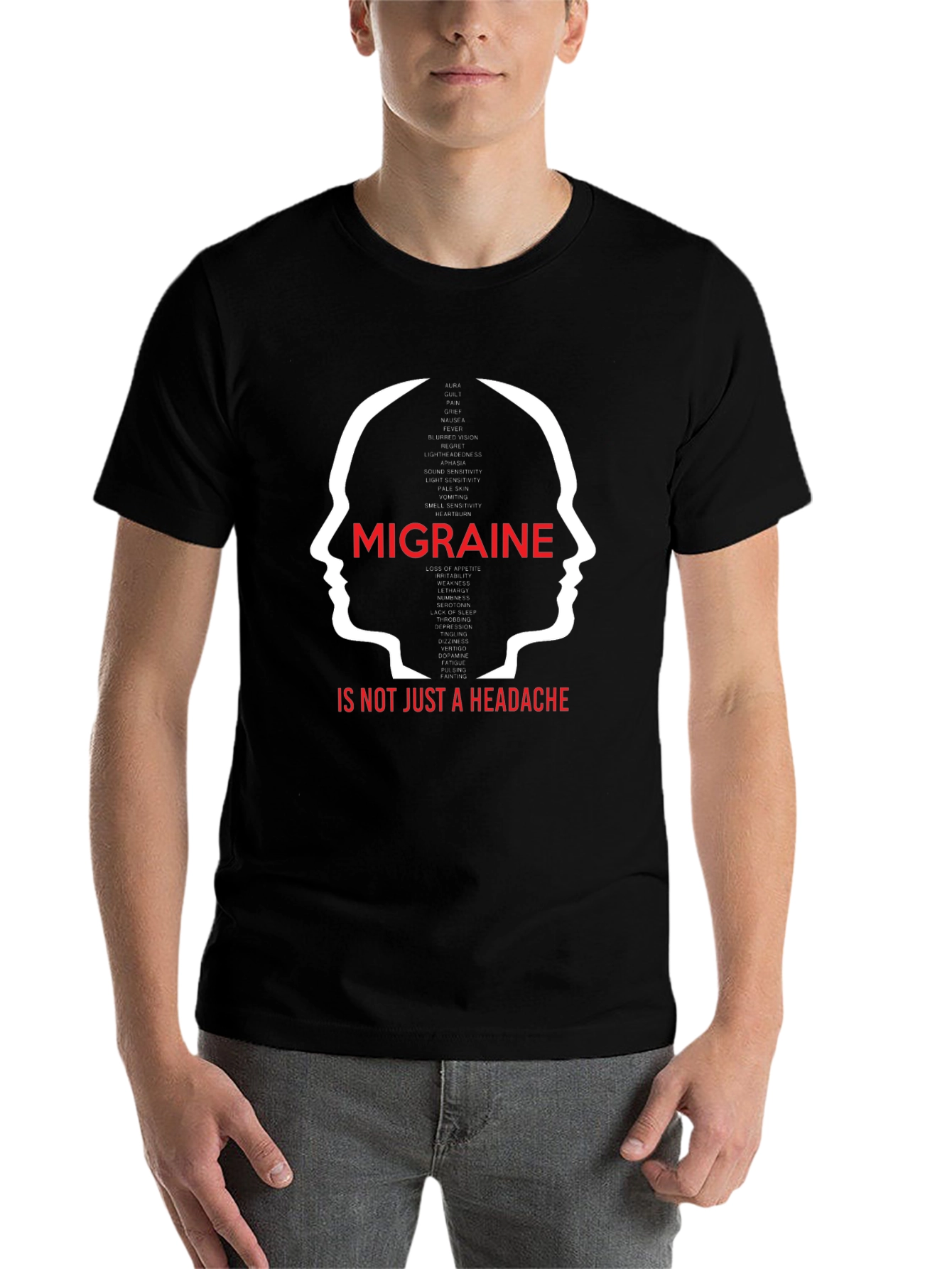Black Migraine Awareness T-Shirt: More Than Just a Headache view 7