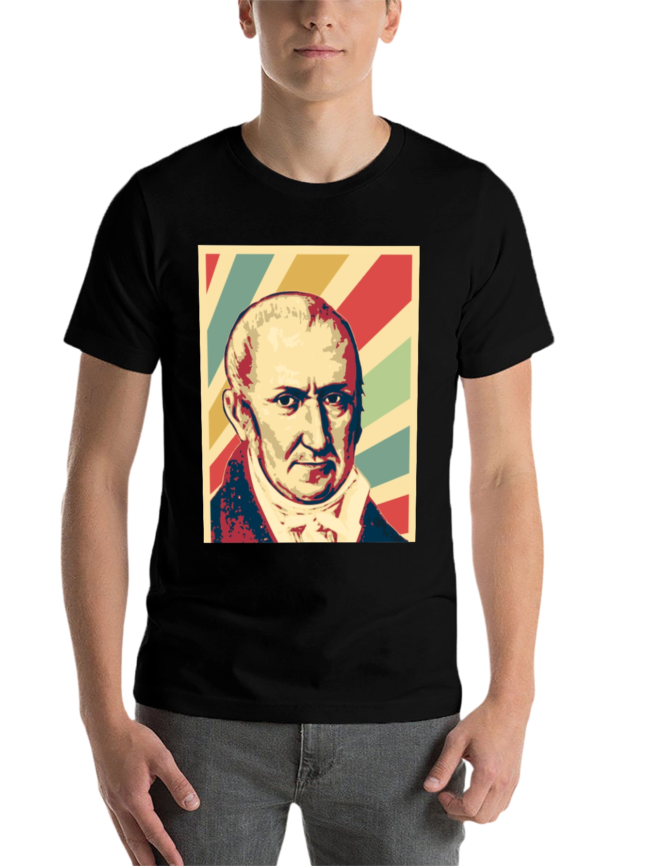 Historical Figure Portrait Graphic T-Shirt - 7