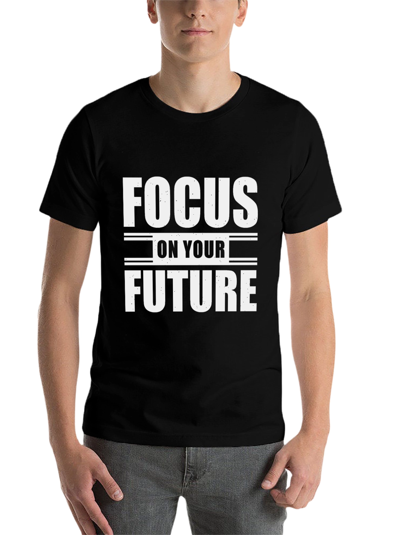 Black Focus on Your Future Graphic Tee - Black view 7
