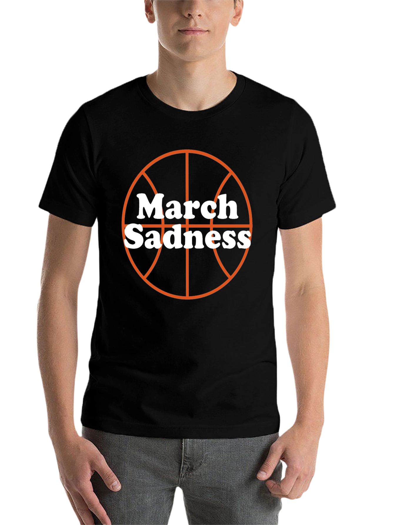 Black March Madness Basketball T-Shirt - Black view 7