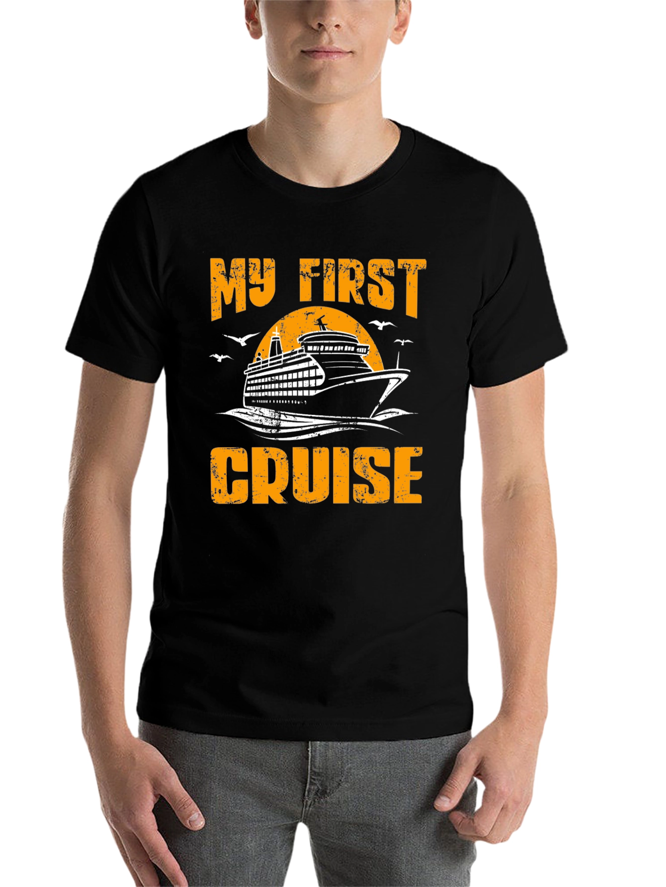Black My First Cruise T-Shirt - Cruise Ship Vacation Apparel view 7