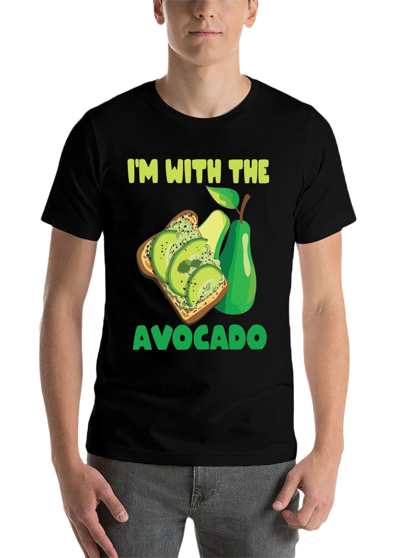 Black I'm With The Avocado T-Shirt view 7
