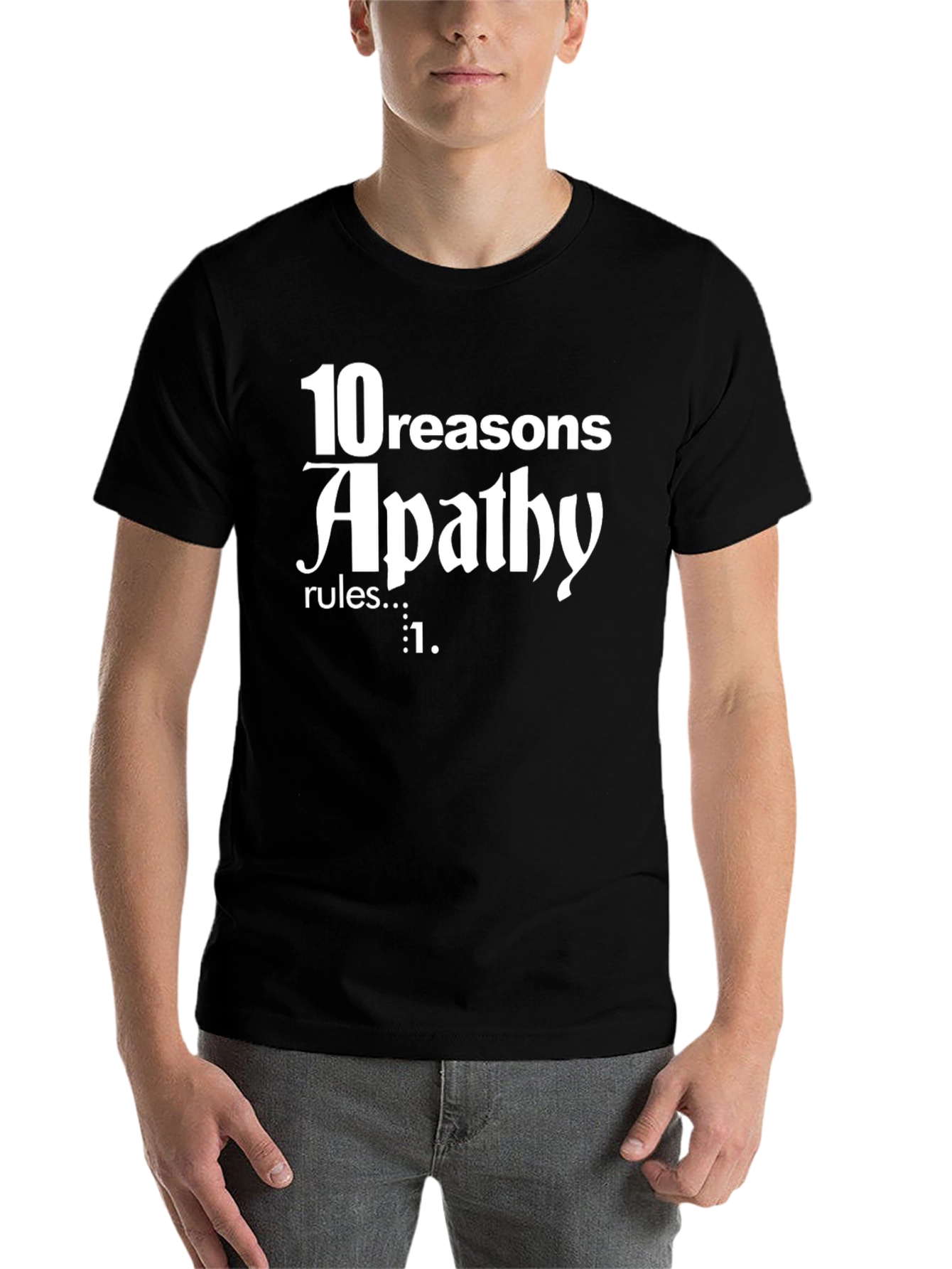 Black Apathy Rules T-Shirt view 7