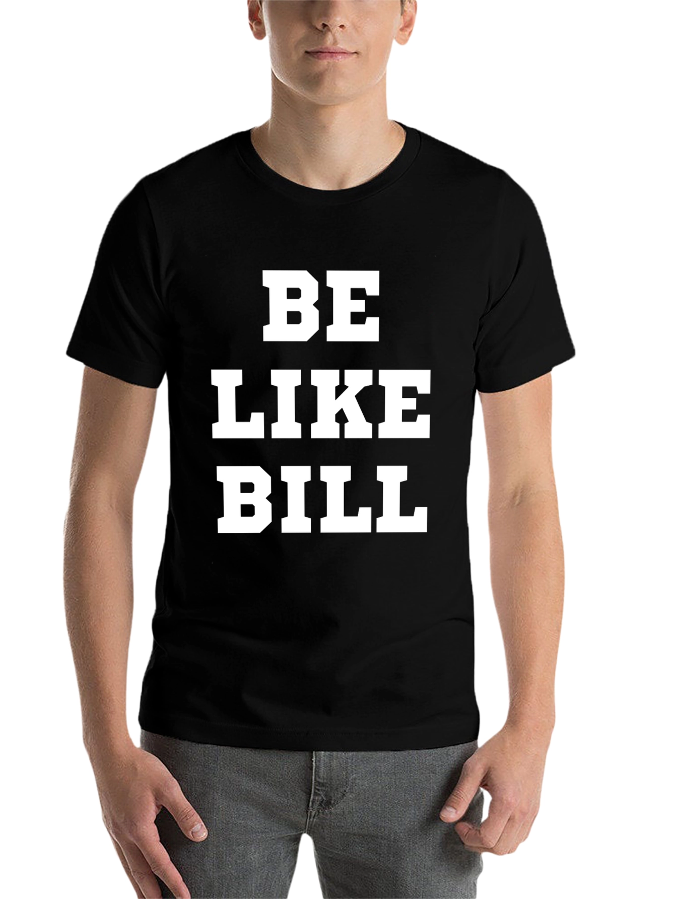 Black Be Like Bill Graphic Tee - Black Cotton T-Shirt view 7