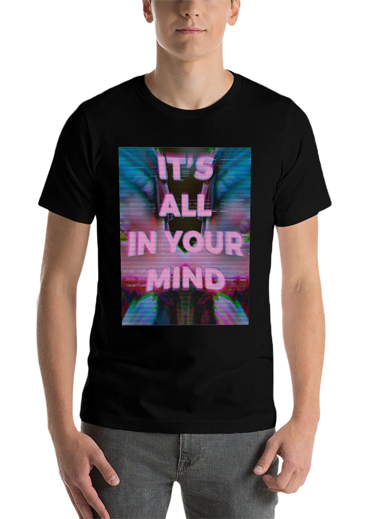 Black It's All in Your Mind Graphic T-Shirt - Black view 7