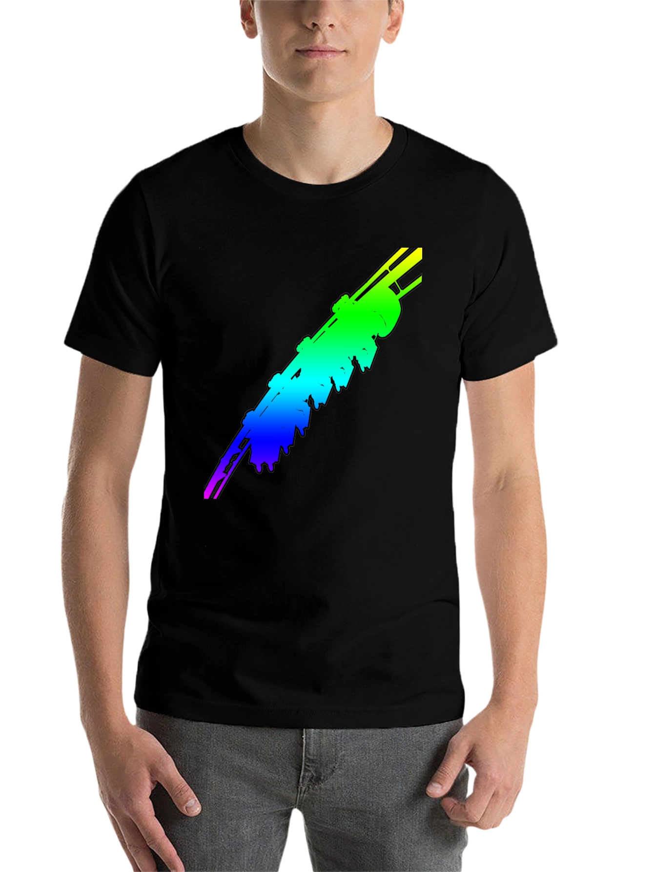 Black Rainbow Rocket T-Shirt view 7