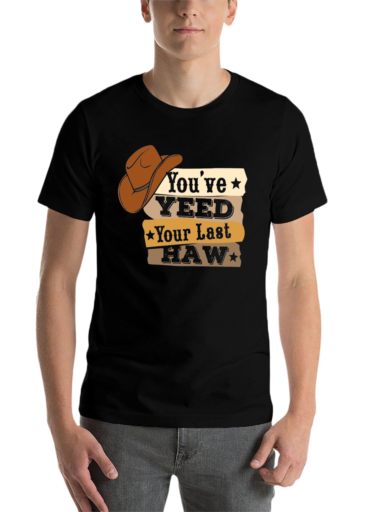 Black You've Yeeted Your Last Haw T-Shirt view 7