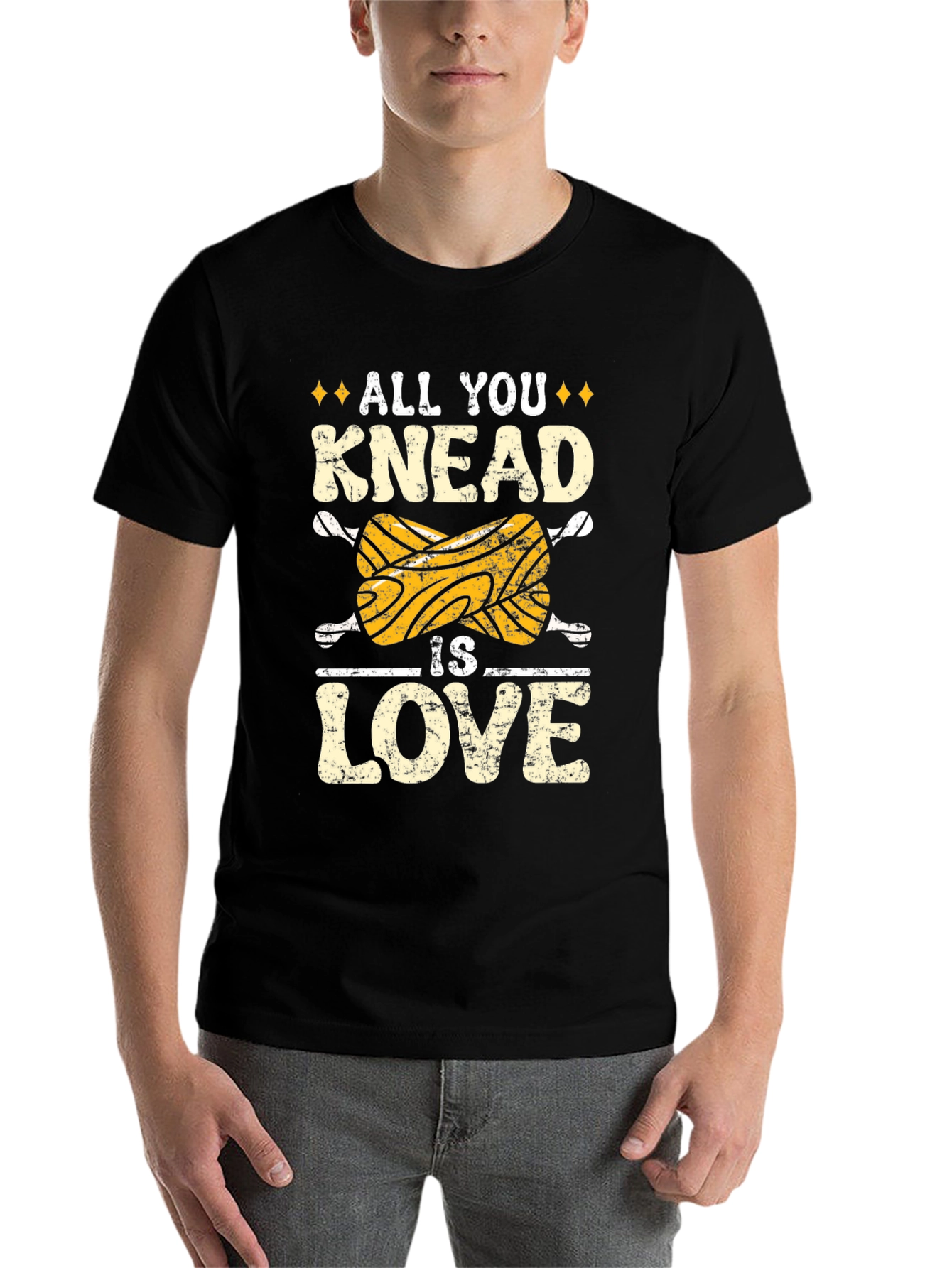 Black All You Knead Is Love T-Shirt view 7