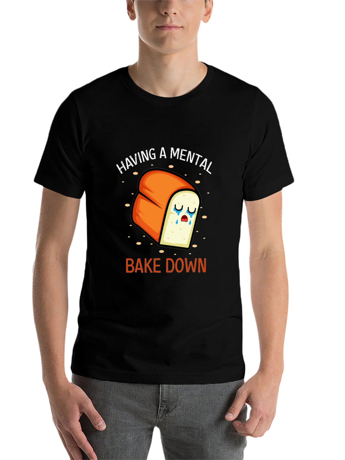 Black Mental Bake Down Funny T-Shirt view 7