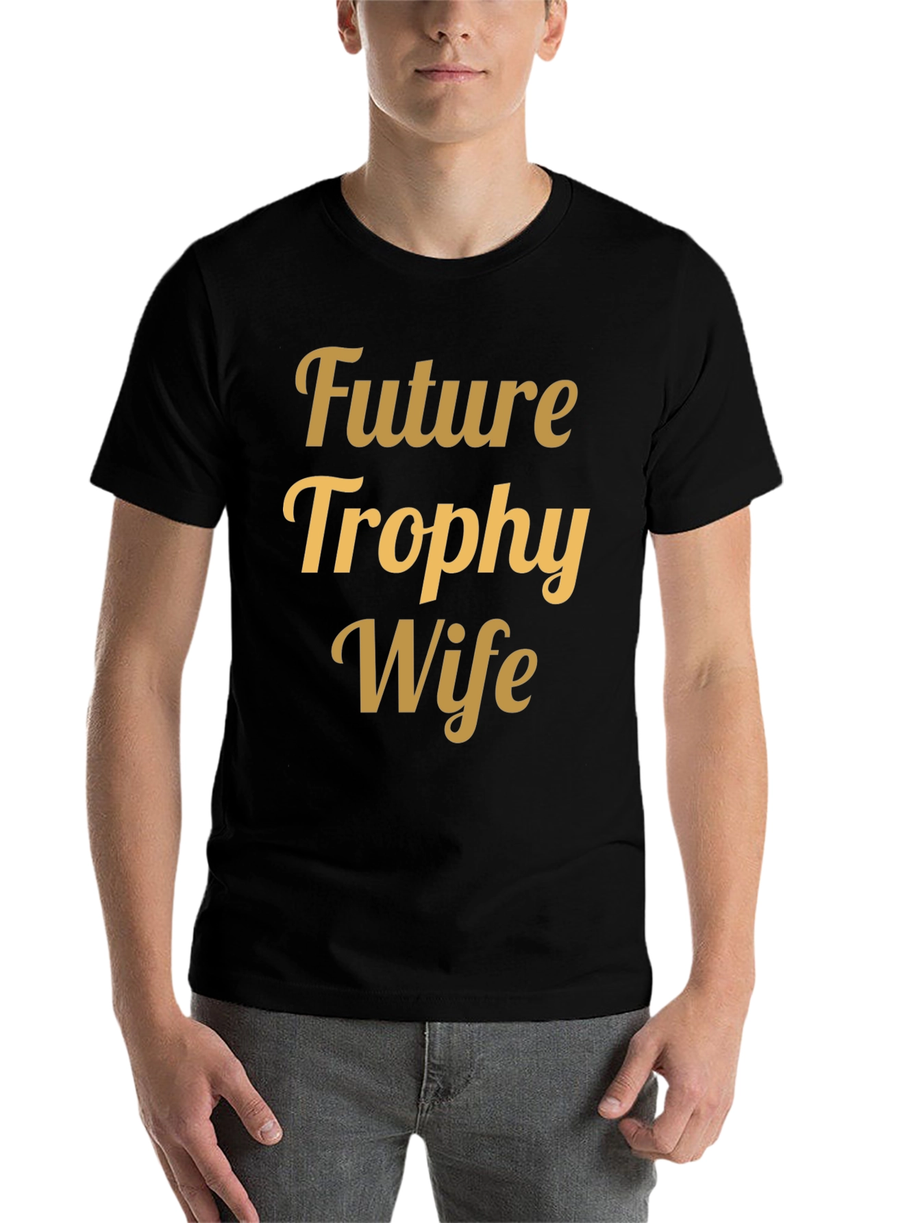 Black Future Trophy Wife T-Shirt - Funny Bachelor Party Tee view 7