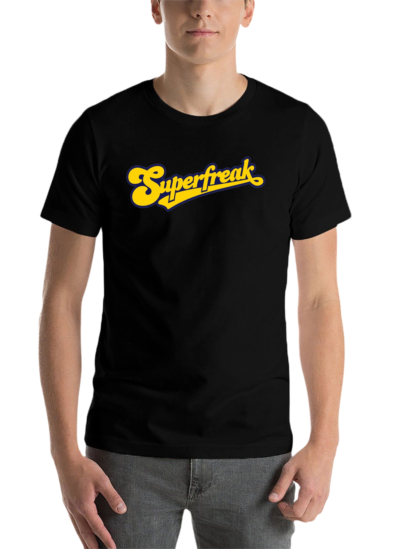 Black Superfreak Graphic T-Shirt - Retro Style view 7