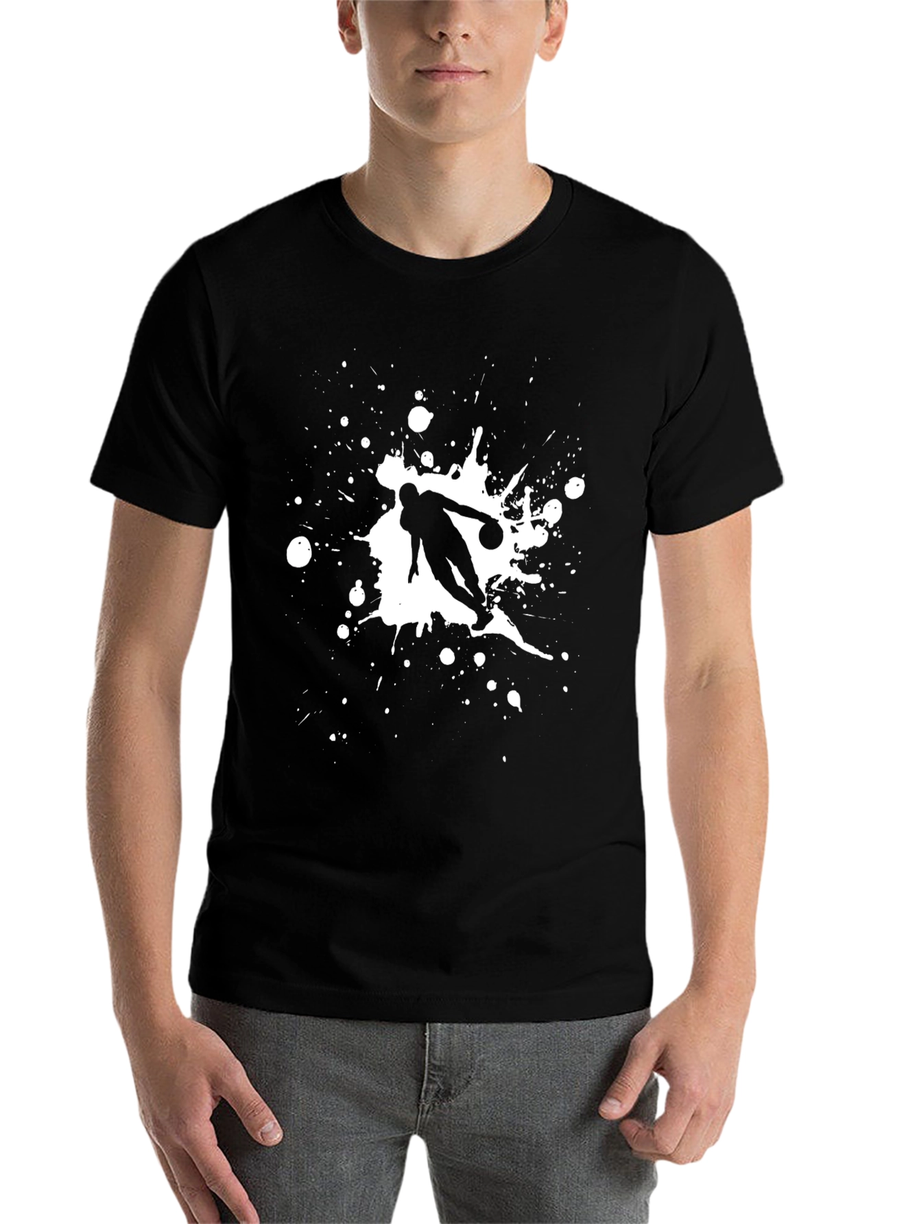 Black Basketball Player Graphic Tee - Stylish Black T-Shirt view 7