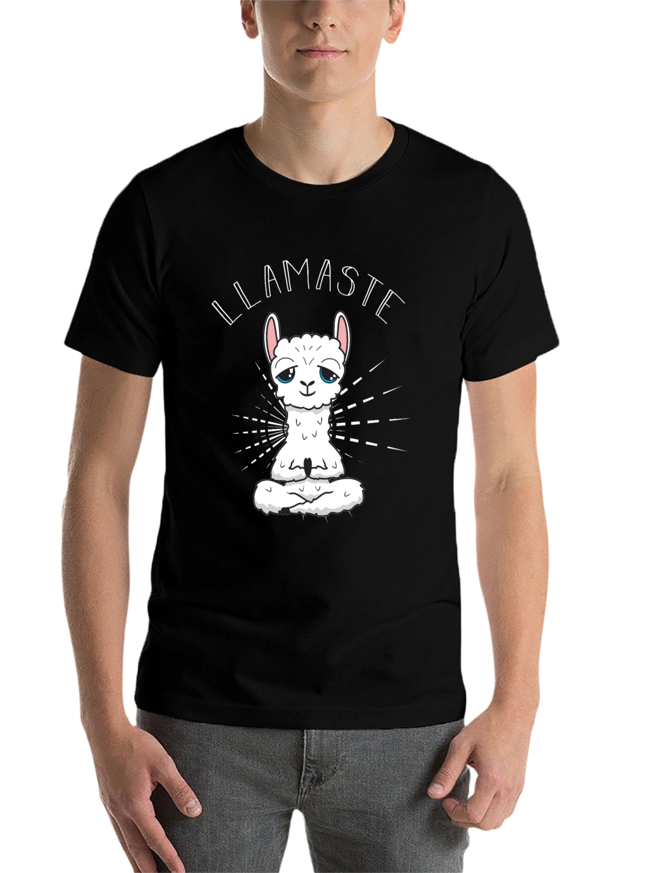 Black Llamaste Black Graphic Tee view 7