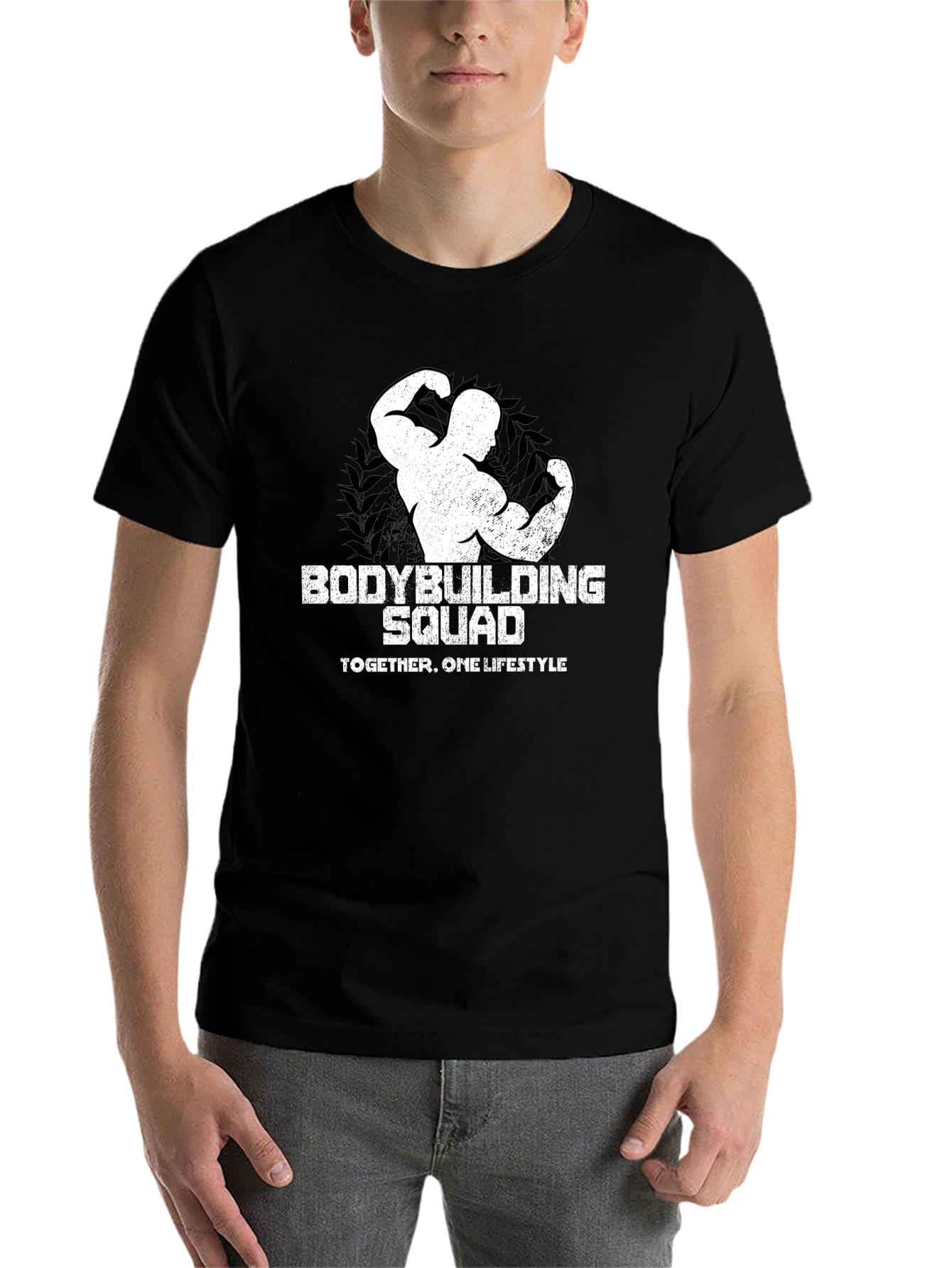 Black Bodybuilding Squad Black T-Shirt view 7