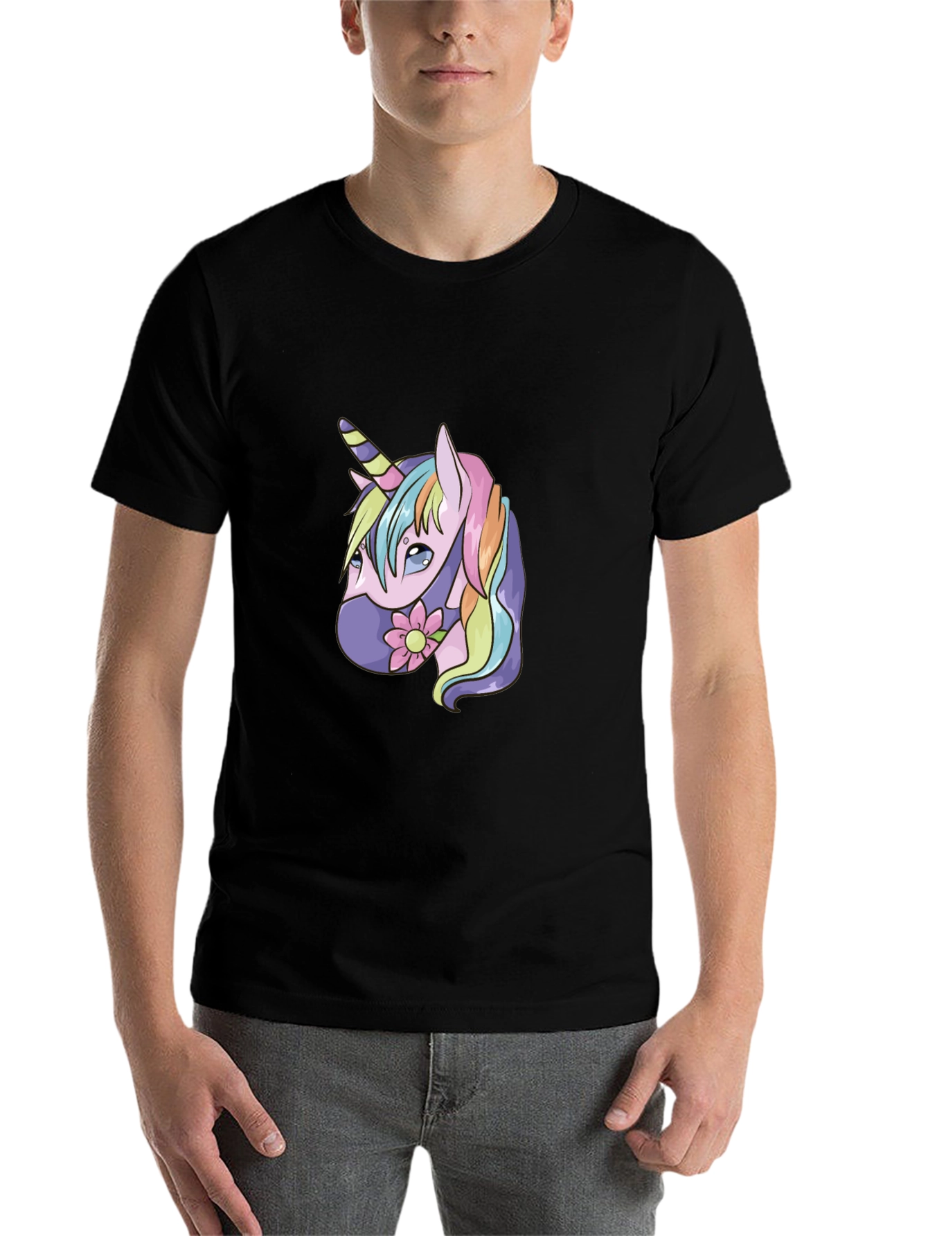 Black Unicorn Graphic T-Shirt - Stylish and Fun view 7