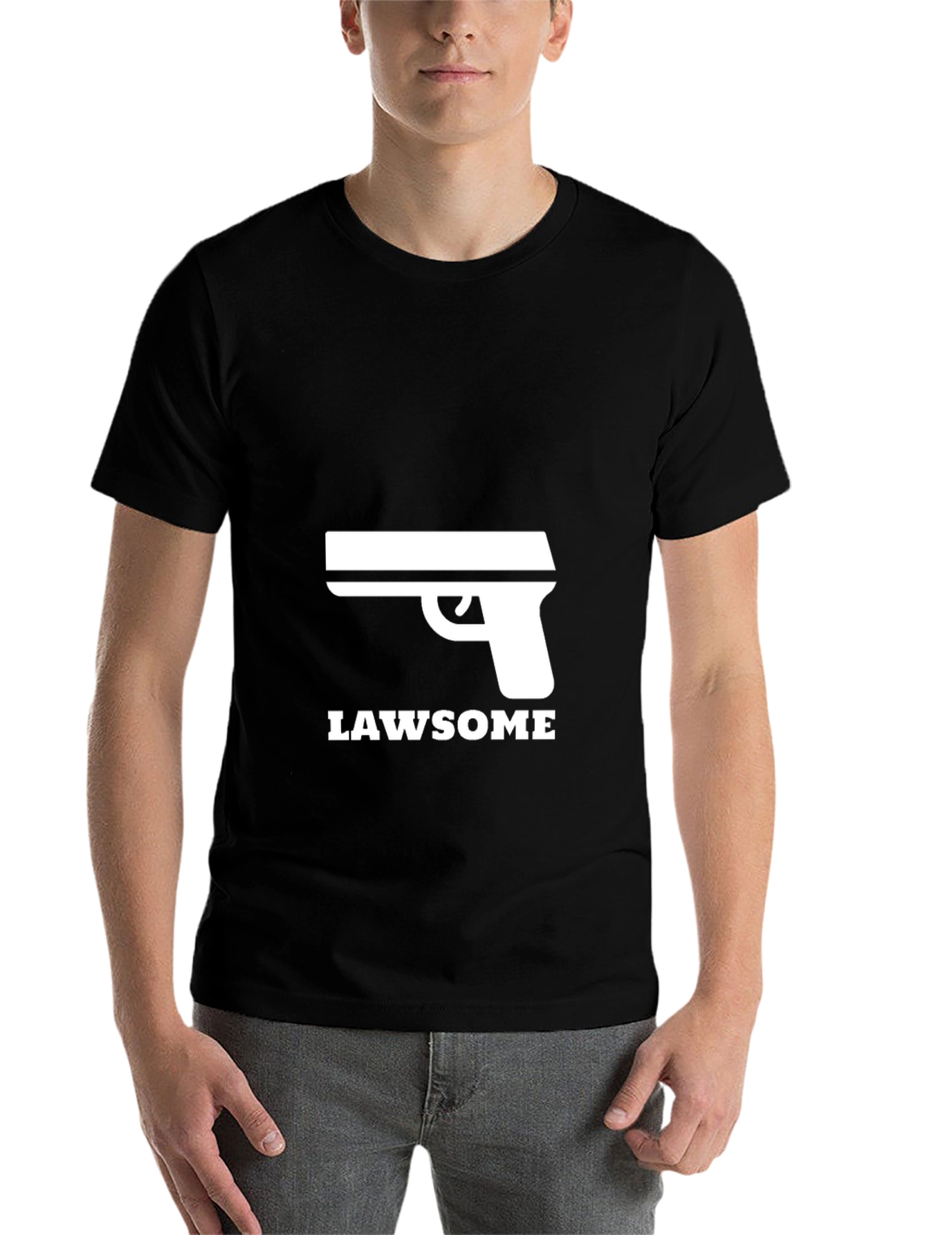 Black Law Enforcement Inspired Graphic Tee view 7