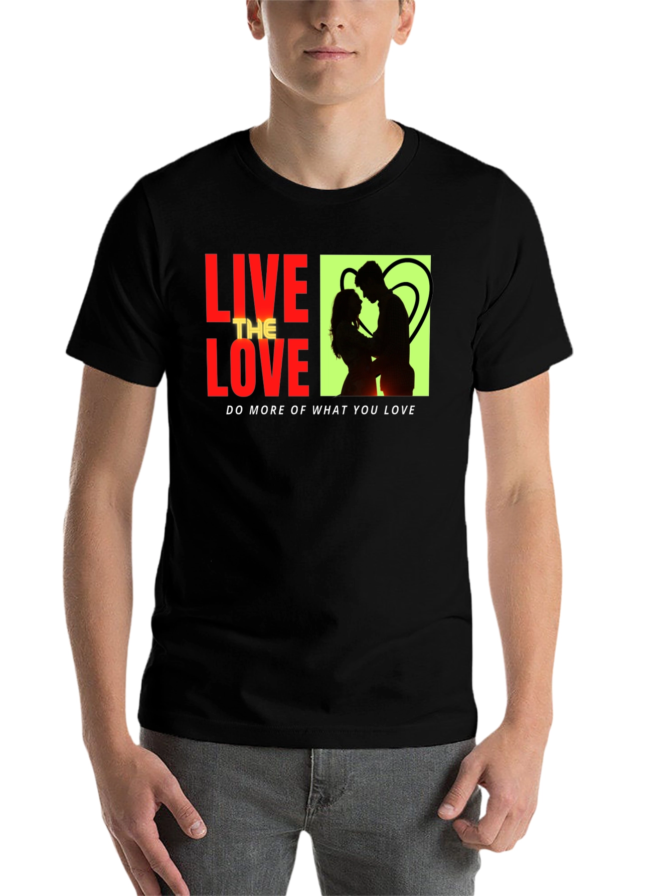 Black Live the Love Graphic Tee view 7