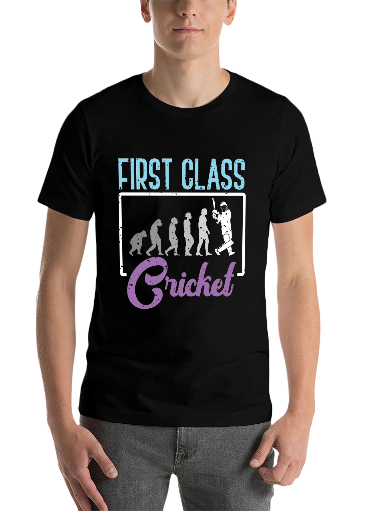 Black First Class Cricket Evolution T-Shirt view 7