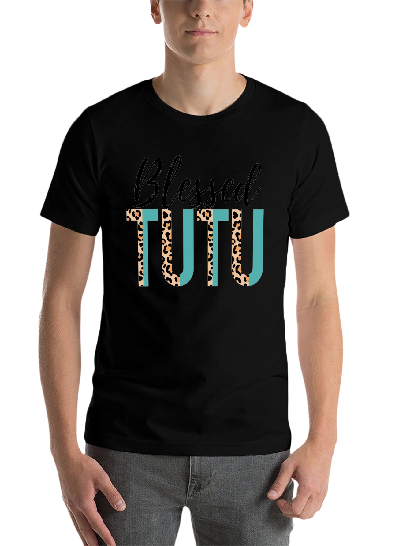 Black Blessed Tutu T-Shirt: Stylish Graphic Tee view 7